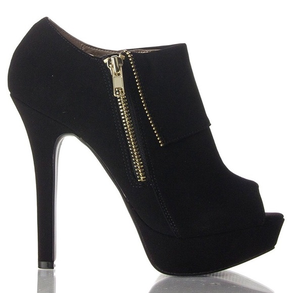 Shoes - Peep toe bootie platform
